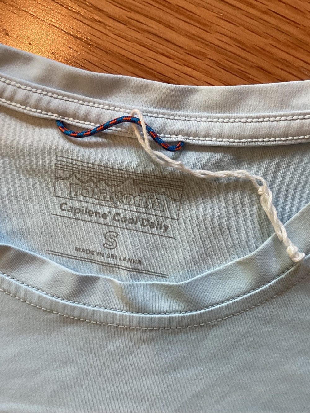 Patagonia Capilene Small cool dry Seafoam Green Back Logo Short Sleeve NWOT - Picture 9 of 13